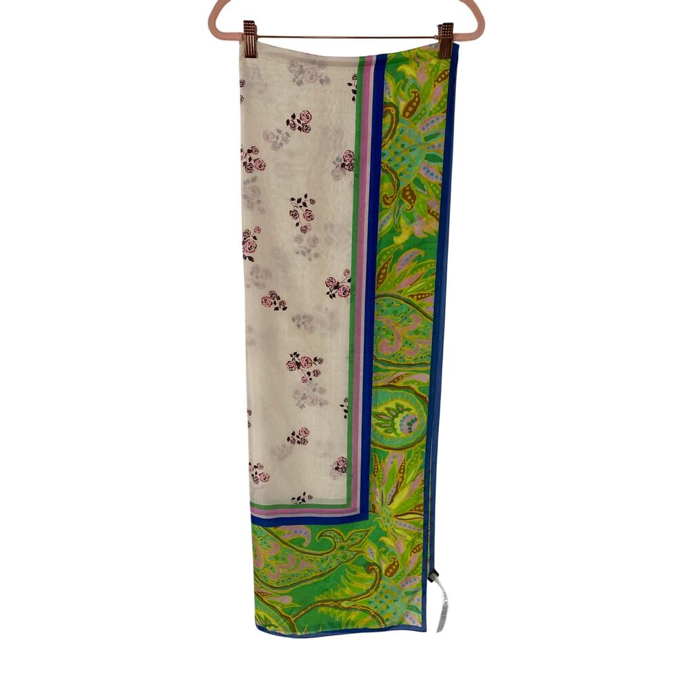 Maliparmi Women's Italian Silk Scarf Print Collection Rose 70x180